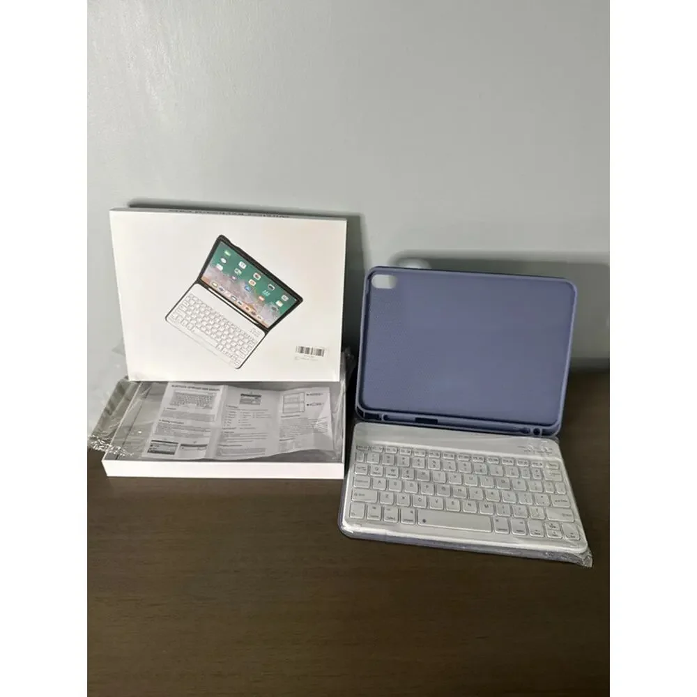 iPad 10.2 Keyboard Case with Pencil Holder – Purple – New